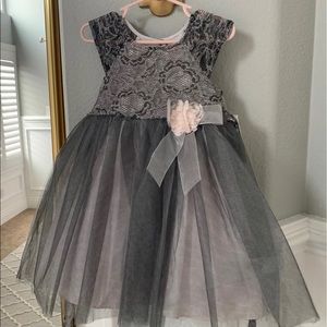 Gray and pink toddler dress